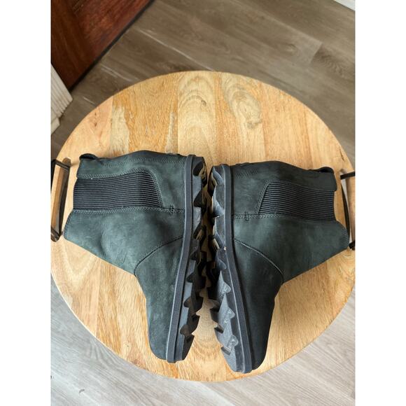 Sorel Joan Of Arctic Wedge II Chelsea Booties, Black, Leather, Women’s size 10 - Picture 3 of 9